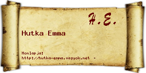 Hutka Emma névjegykártya